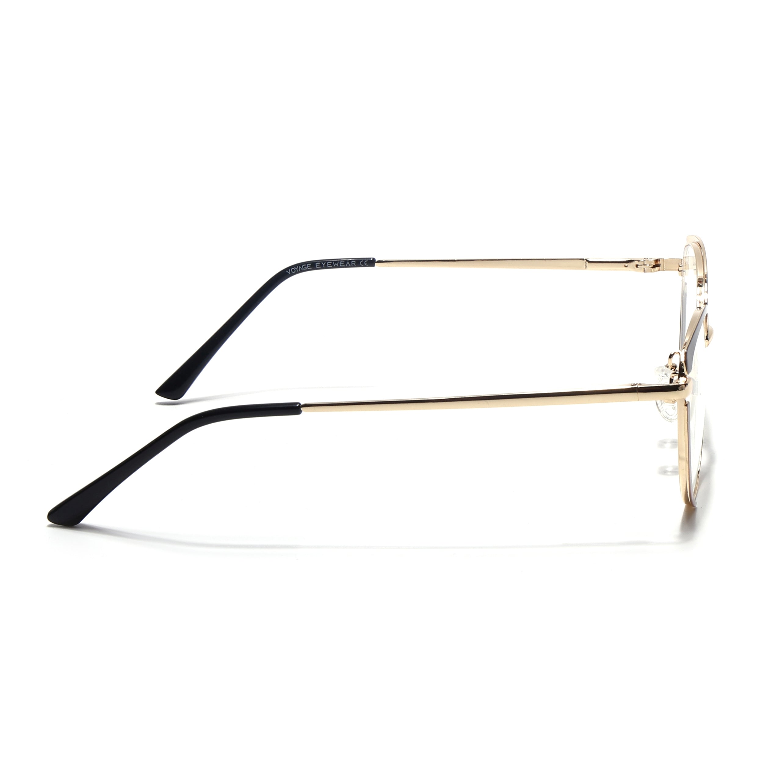 Voyage Glam Black & Golden Cateye Eyeglasses for Women (95206MG4428-C1)