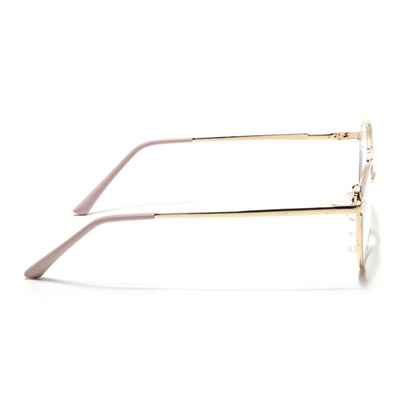 Voyage Glam Pink, Blue & Golden Cateye Eyeglasses for Women (95206MG4430-C3)