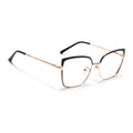 Voyage Glam Black & Golden Cateye Eyeglasses for Women (95213MG4405-C1)