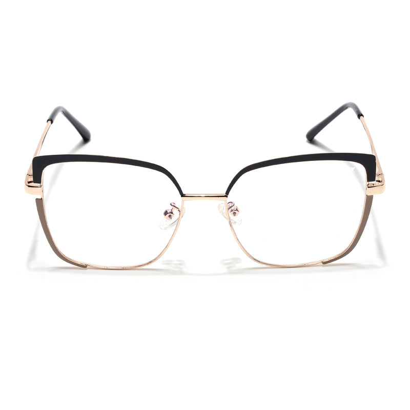 Voyage Glam Black & Golden Cateye Eyeglasses for Women (95213MG4405-C1)