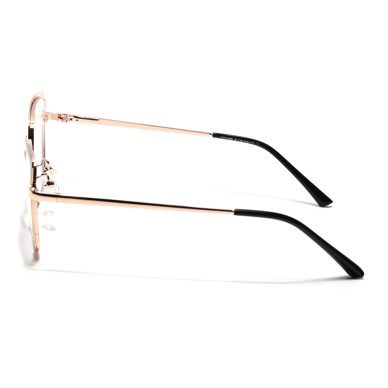 Voyage Glam Black & Golden Cateye Eyeglasses for Women (95213MG4405-C1)