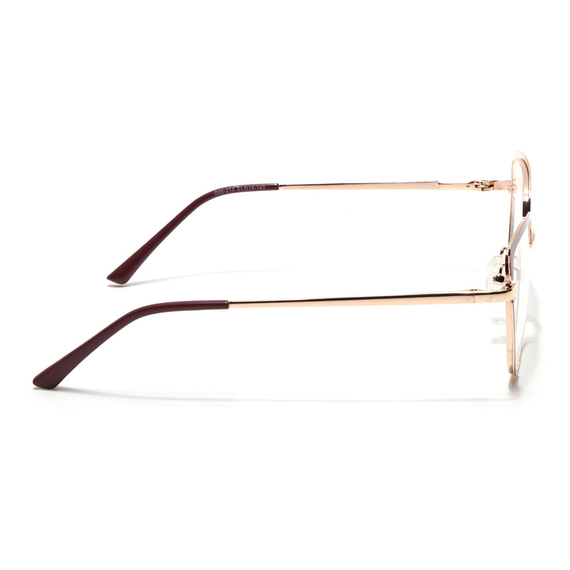 Voyage Glam Red, Blue & Golden Cateye Eyeglasses for Women (95213MG4406-C2)