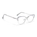 Voyage Glam Purple & Silver Cateye Eyeglasses for Women (95222FMG7311-C5)