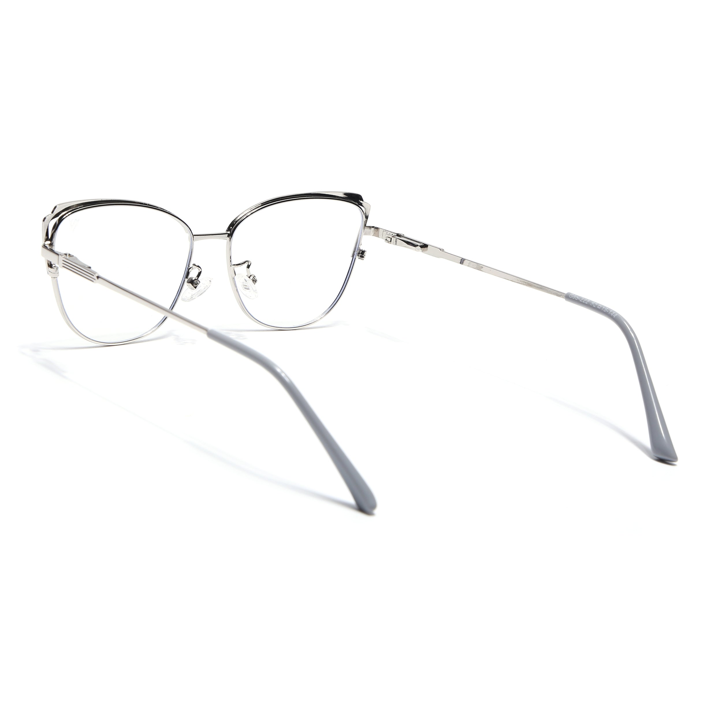 Voyage Glam Purple & Silver Cateye Eyeglasses for Women (95222FMG7311-C5)