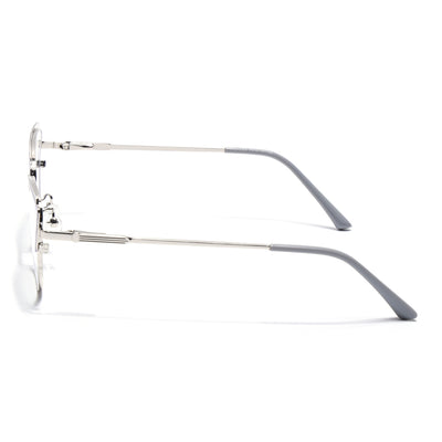 Voyage Glam Purple & Silver Cateye Eyeglasses for Women (95222FMG7311-C5)