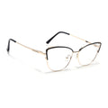 Voyage Glam Black & Golden Cateye Eyeglasses for Women (95222MG4423-C1)