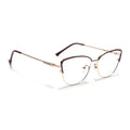 Voyage Glam Red & Golden Cateye Eyeglasses for Women (95222MG4424-C5)