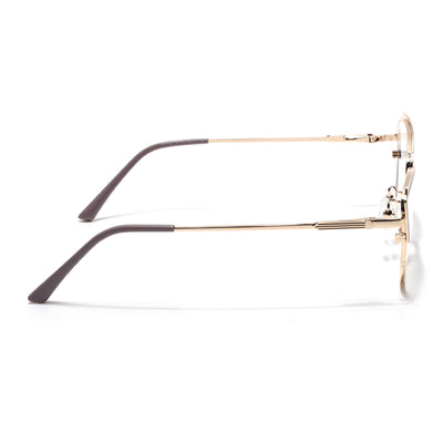 Voyage Glam Brown & Golden Cateye Eyeglasses for Women (95222MG4425-C2)