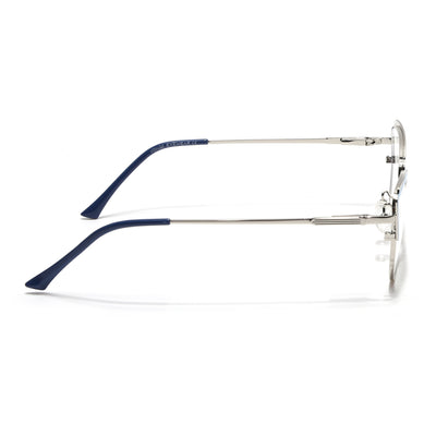 Voyage Glam Sky Blue & Golden Cateye Eyeglasses for Women (95222MG4426-C3)