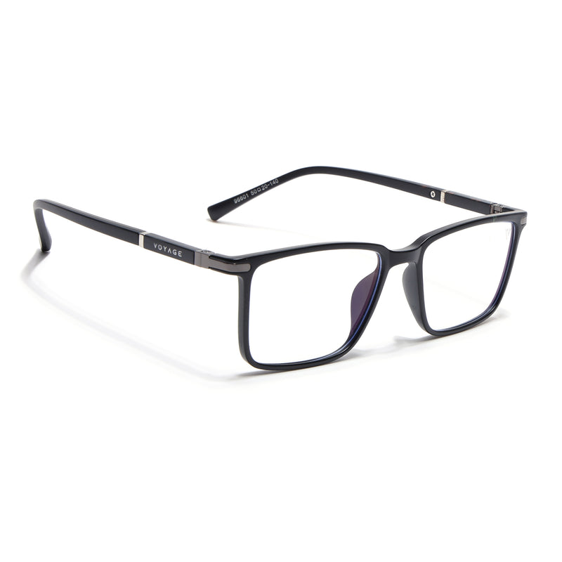 Voyage FlexLite Matt Black Rectangle Eyeglasses for Men & Women (96601MG5558-C1)