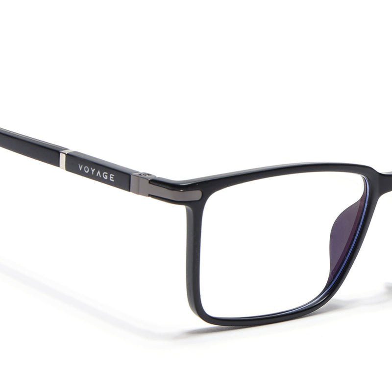 Voyage FlexLite Matt Black Rectangle Eyeglasses for Men & Women (96601MG5558-C1)