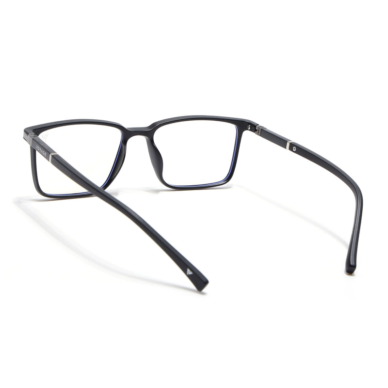 Voyage FlexLite Matt Black Rectangle Eyeglasses for Men & Women (96601MG5558-C1)