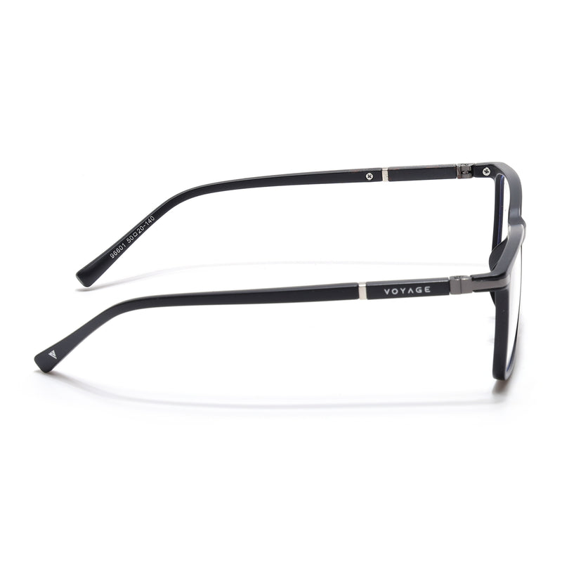Voyage FlexLite Matt Black Rectangle Eyeglasses for Men & Women (96601MG5558-C1)