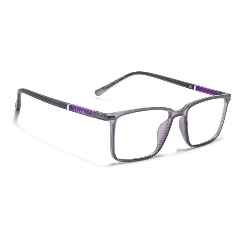 Voyage FlexLite Grey Rectangle Eyeglasses for Men & Women (96601MG5559-C2)