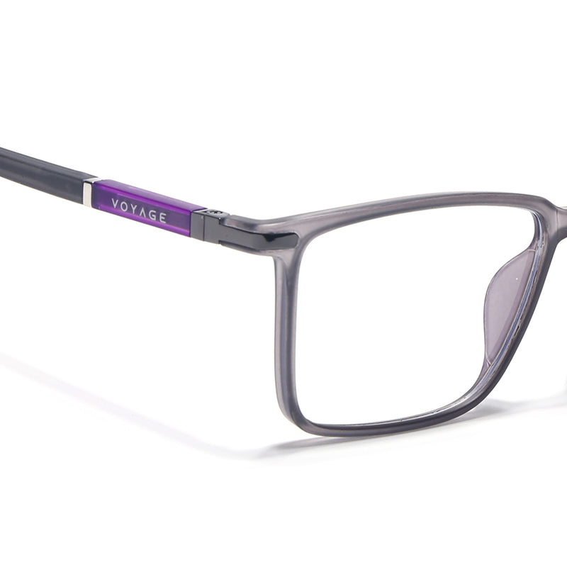 Voyage FlexLite Grey Rectangle Eyeglasses for Men & Women (96601MG5559-C2)