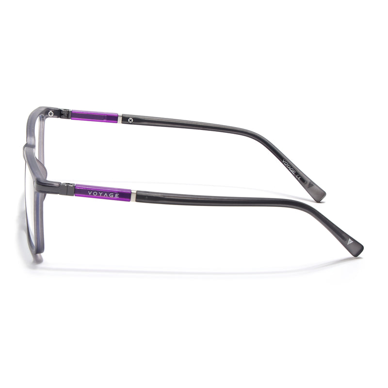 Voyage FlexLite Grey Rectangle Eyeglasses for Men & Women (96601MG5559-C2)