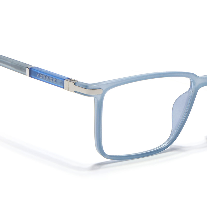 Voyage FlexLite Matt Blue Rectangle Eyeglasses for Men & Women (96601MG5560-C3)