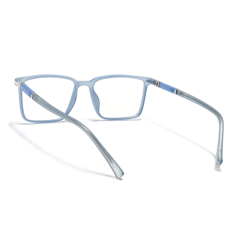 Voyage FlexLite Matt Blue Rectangle Eyeglasses for Men & Women (96601MG5560-C3)