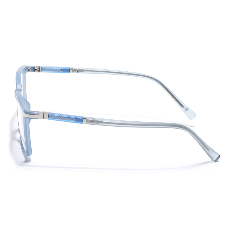 Voyage FlexLite Matt Blue Rectangle Eyeglasses for Men & Women (96601MG5560-C3)