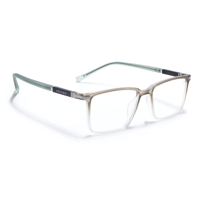 Voyage FlexLite Olive & Transparent Rectangle Eyeglasses for Men & Women (96601MG5561-C4)
