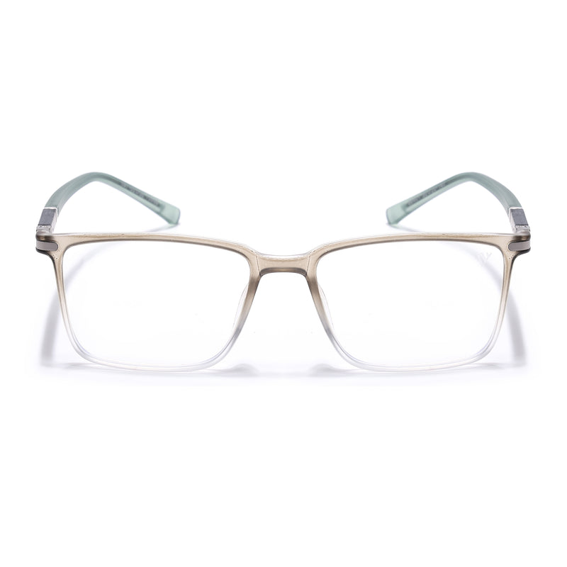 Voyage FlexLite Olive & Transparent Rectangle Eyeglasses for Men & Women (96601MG5561-C4)