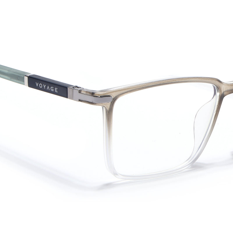 Voyage FlexLite Olive & Transparent Rectangle Eyeglasses for Men & Women (96601MG5561-C4)