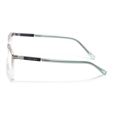 Voyage FlexLite Olive & Transparent Rectangle Eyeglasses for Men & Women (96601MG5561-C4)