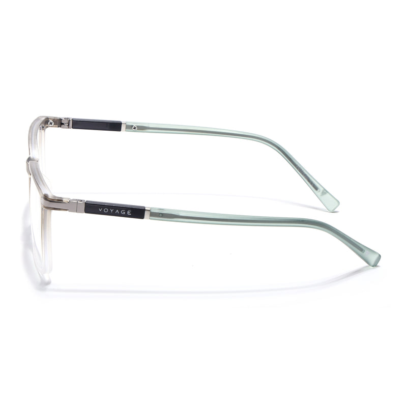Voyage FlexLite Olive & Transparent Rectangle Eyeglasses for Men & Women (96601MG5561-C4)