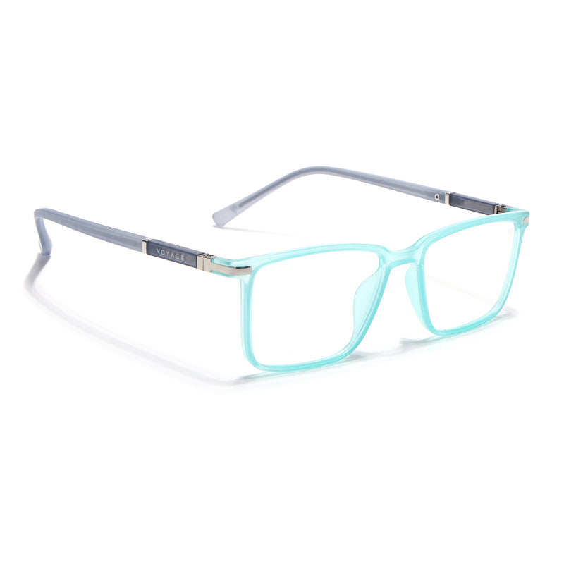 Voyage FlexLite Turquoise Rectangle Eyeglasses for Men & Women (96601MG5563-C6)