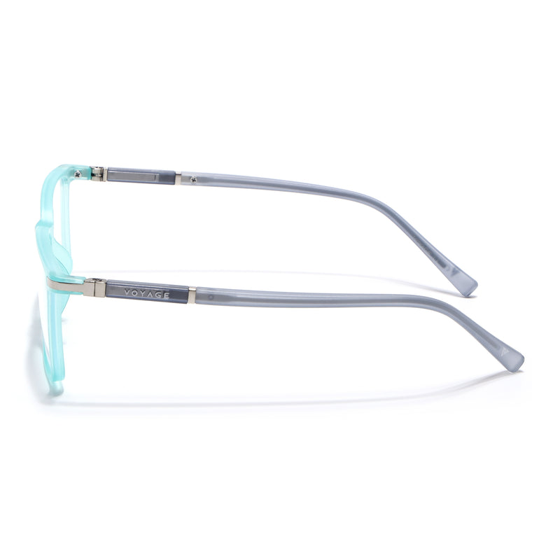 Voyage FlexLite Turquoise Rectangle Eyeglasses for Men & Women (96601MG5563-C6)
