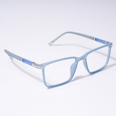 Voyage FlexLite Matt Blue Rectangle Eyeglasses for Men & Women (96601MG5560-C3)