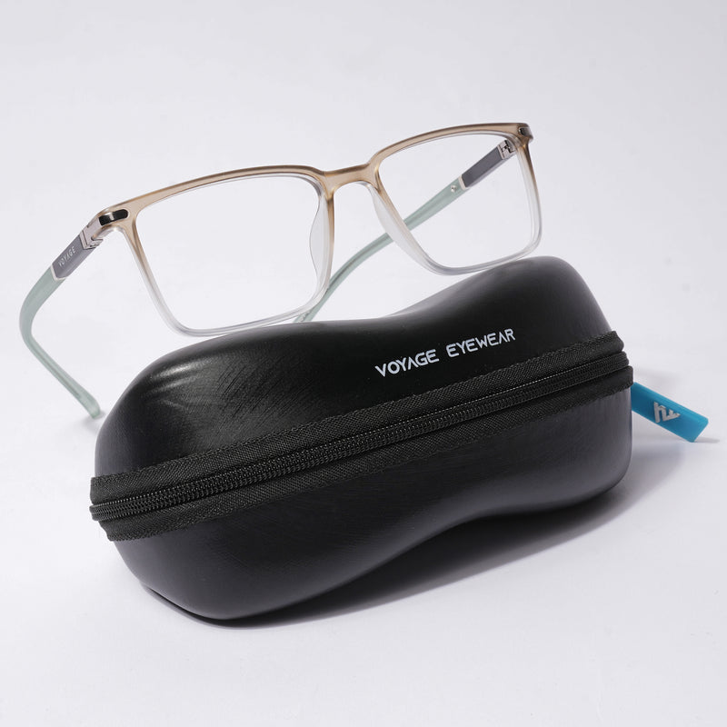 Voyage FlexLite Olive & Transparent Rectangle Eyeglasses for Men & Women (96601MG5561-C4)