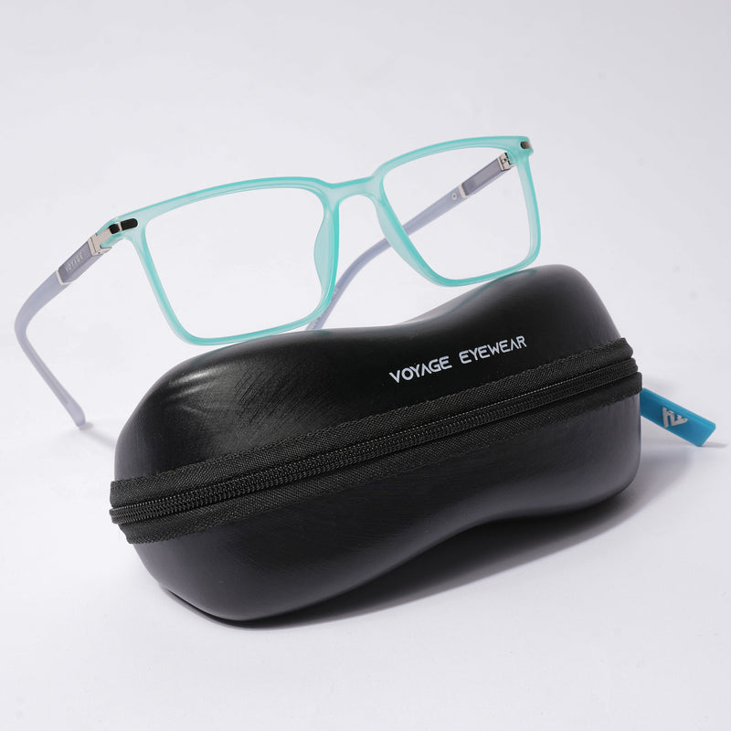 Voyage FlexLite Turquoise Rectangle Eyeglasses for Men & Women (96601MG5563-C6)