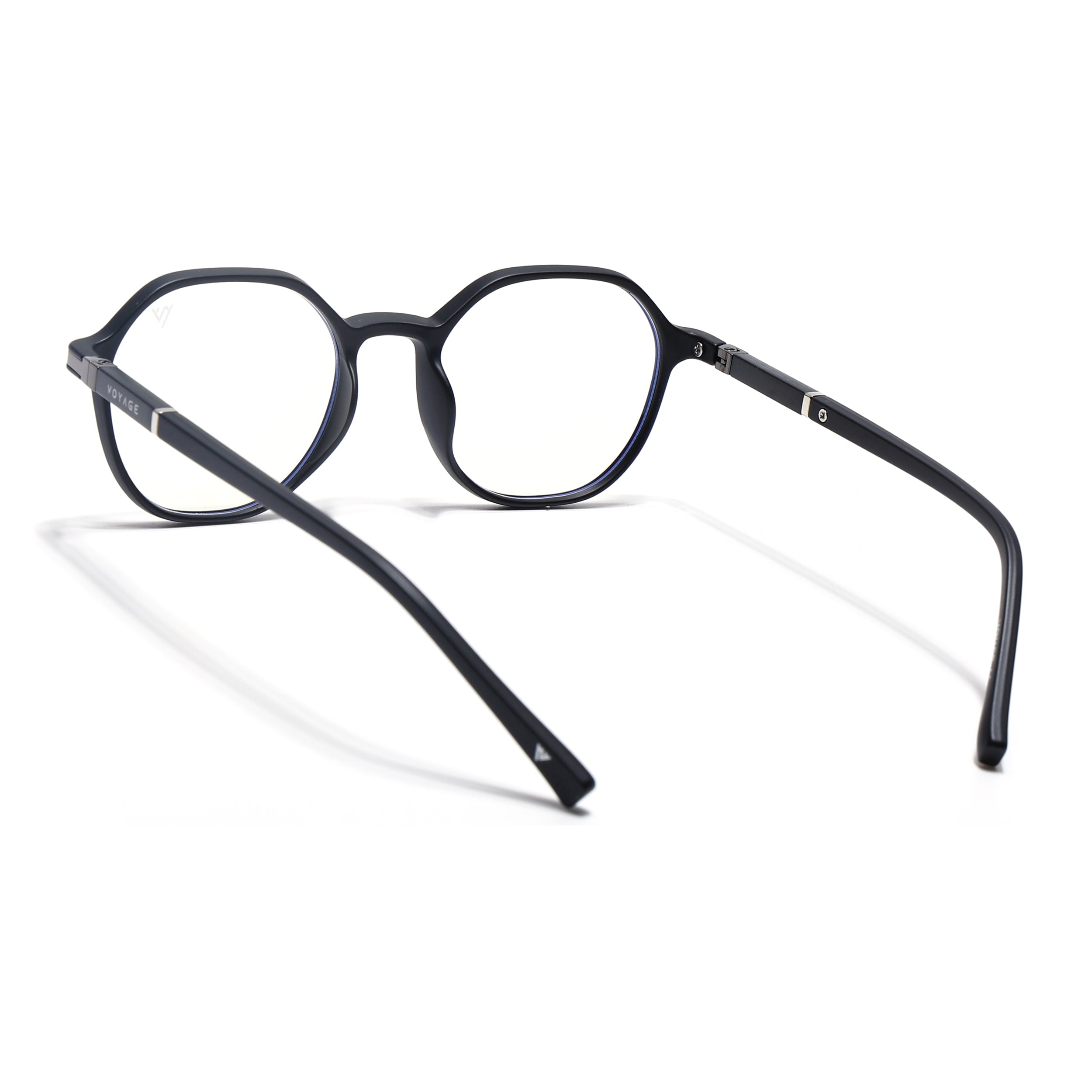 Voyage FlexLite Matt Black Geometric Eyeglasses for Men & Women (96602MG5564-C1)