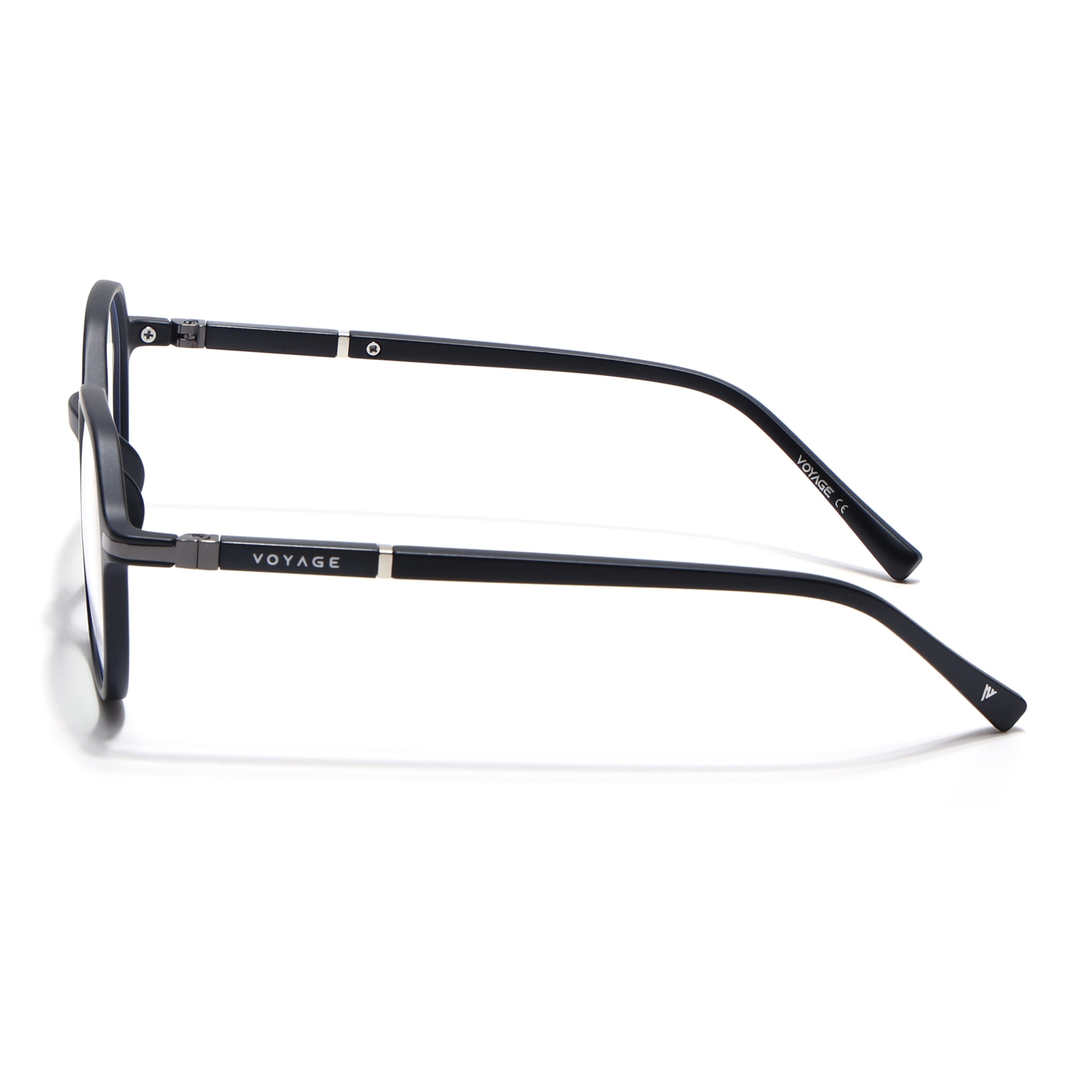 Voyage FlexLite Matt Black Geometric Eyeglasses for Men & Women (96602MG5564-C1)