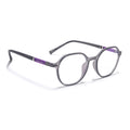 Voyage FlexLite Grey Geometric Eyeglasses for Men & Women (96602MG5565-C2)