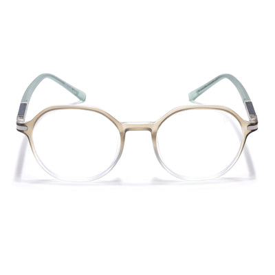 Voyage FlexLite Olive & Transparent Geometric Eyeglasses for Men & Women (96602MG5567-C4)