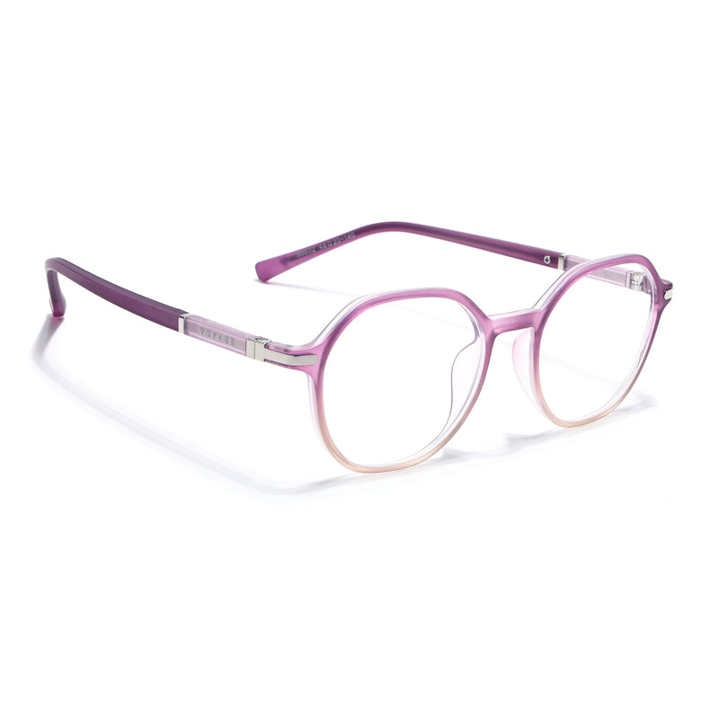 Voyage FlexLite Violet & Brown Geometric Eyeglasses for Men & Women (96602MG5568-C5)
