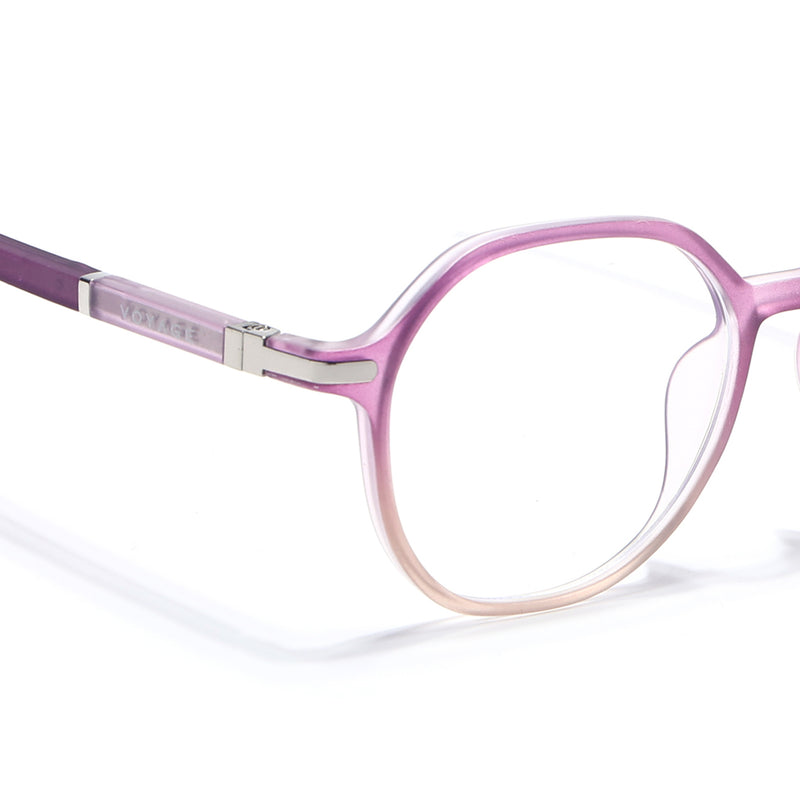 Voyage FlexLite Violet & Brown Geometric Eyeglasses for Men & Women (96602MG5568-C5)