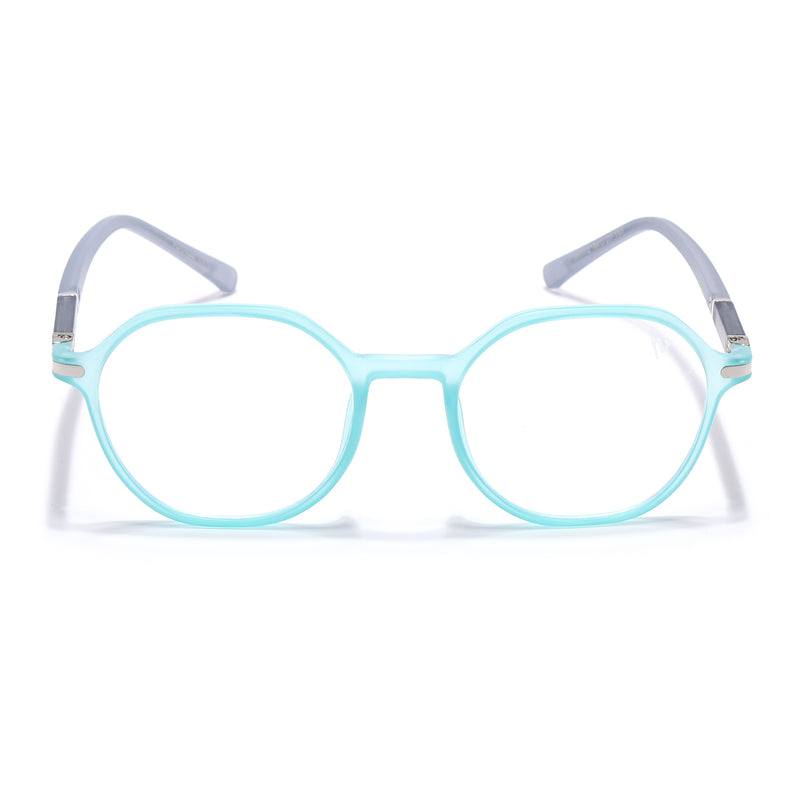 Voyage FlexLite Turquoise Geometric Eyeglasses for Men & Women (96602MG5569-C6)