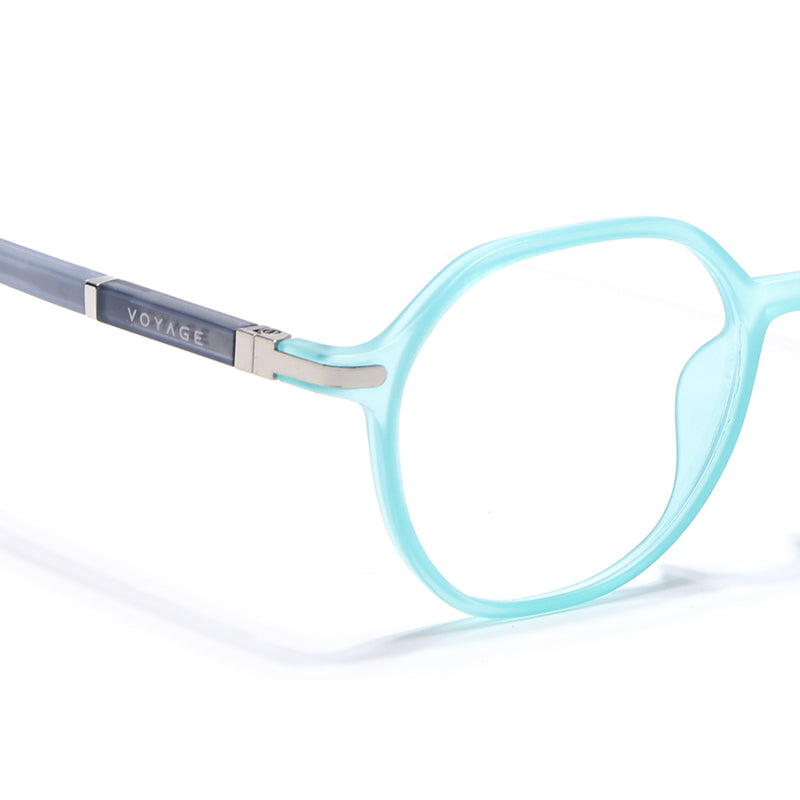 Voyage FlexLite Turquoise Geometric Eyeglasses for Men & Women (96602MG5569-C6)