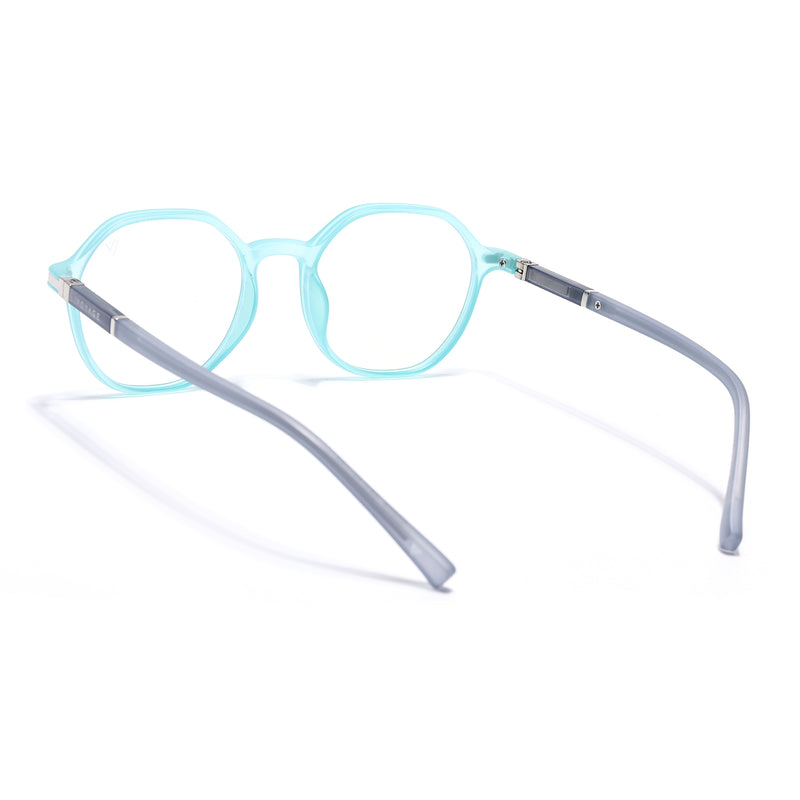 Voyage FlexLite Turquoise Geometric Eyeglasses for Men & Women (96602MG5569-C6)