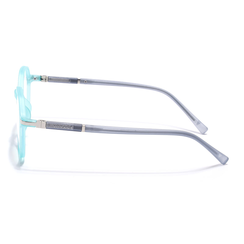 Voyage FlexLite Turquoise Geometric Eyeglasses for Men & Women (96602MG5569-C6)