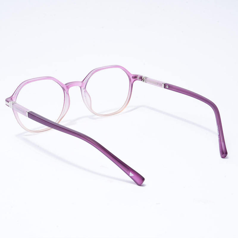 Voyage FlexLite Violet & Brown Geometric Eyeglasses for Men & Women (96602MG5568-C5)