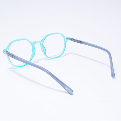 Voyage FlexLite Turquoise Geometric Eyeglasses for Men & Women (96602MG5569-C6)