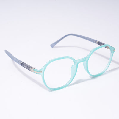 Voyage FlexLite Turquoise Geometric Eyeglasses for Men & Women (96602MG5569-C6)