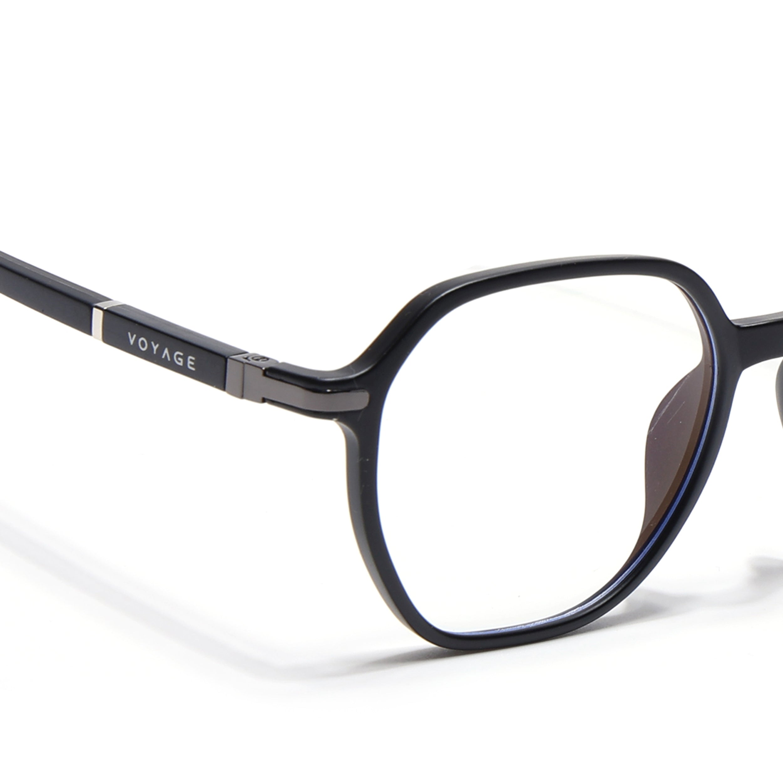 Voyage FlexLite Matt Black Square Eyeglasses for Men & Women (96603MG5570-C1)