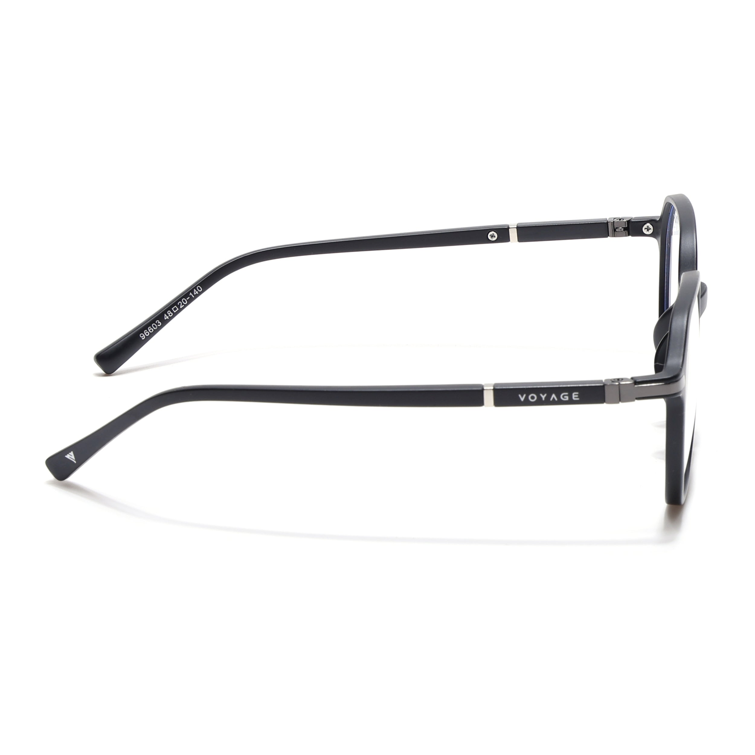 Voyage FlexLite Matt Black Square Eyeglasses for Men & Women (96603MG5570-C1)