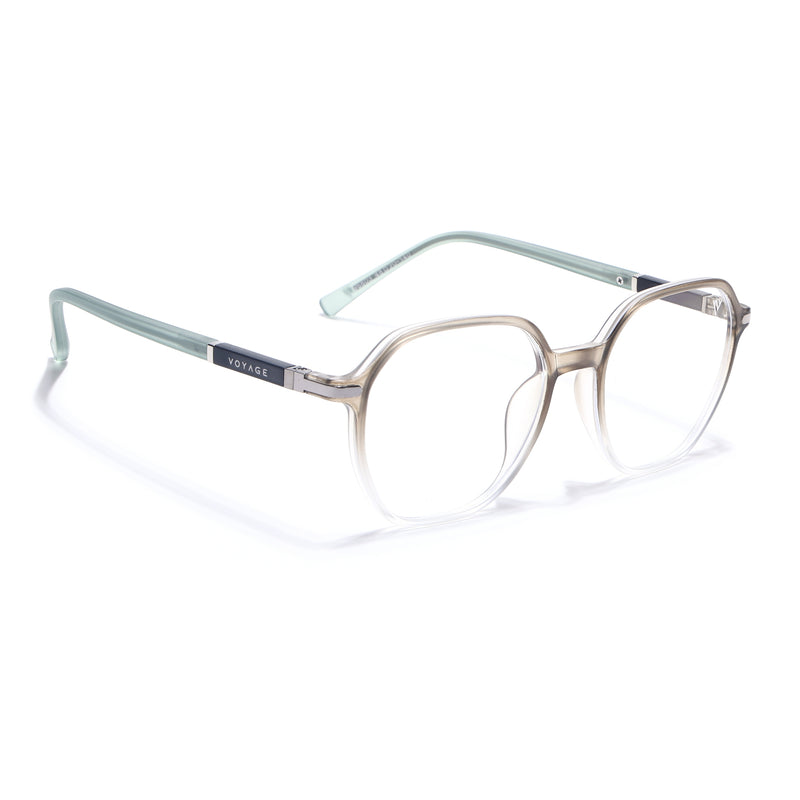 Voyage FlexLite Olive & Transparent Square Eyeglasses for Men & Women (96603MG5573-C4)