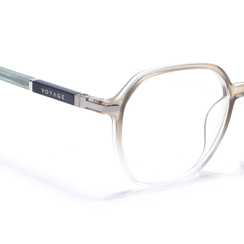 Voyage FlexLite Olive & Transparent Square Eyeglasses for Men & Women (96603MG5573-C4)